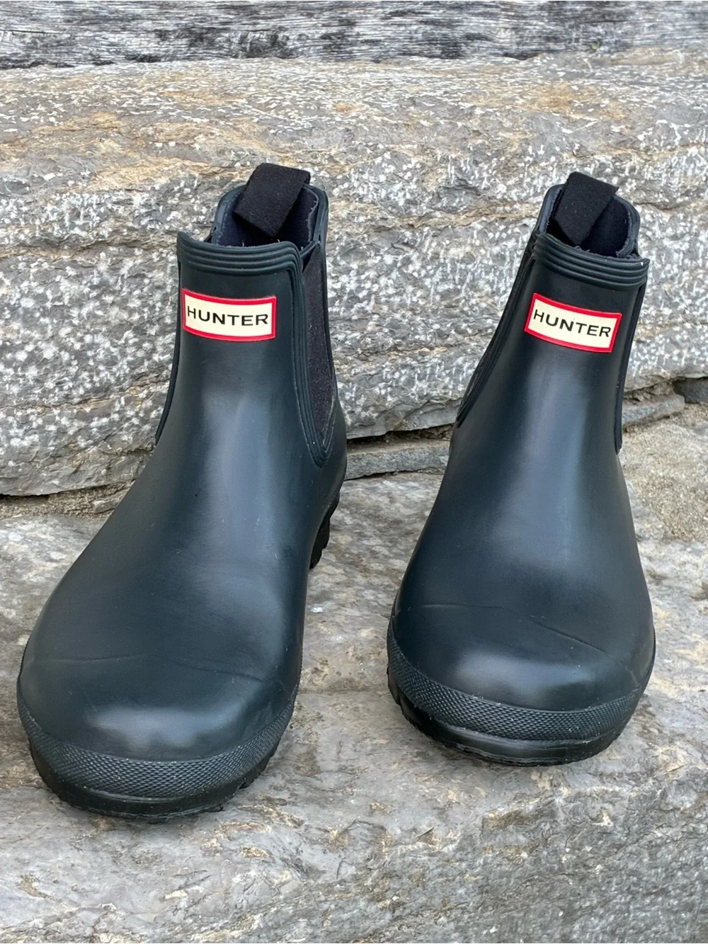 Hunter navy boots
